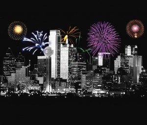 Dallas+skyline+black+and+white