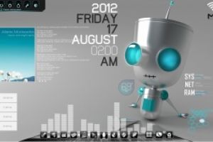 Chillin Bot Desktop v2.0 for Rainmeter by Ionstorm_01